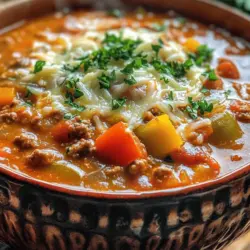 At its core, stuffed pepper soup is a celebration of wholesome ingredients. It combines a medley of vibrant vegetables, protein-rich meat, and hearty grains, making it an incredibly balanced meal. Bell peppers are the stars of the show, packed with essential vitamins such as A and C, antioxidants, and dietary fiber. The addition of ground beef or turkey offers a substantial source of protein, which is vital for muscle maintenance and repair. Moreover, the inclusion of rice not only adds texture but also serves as a source of complex carbohydrates, providing lasting energy throughout the day.