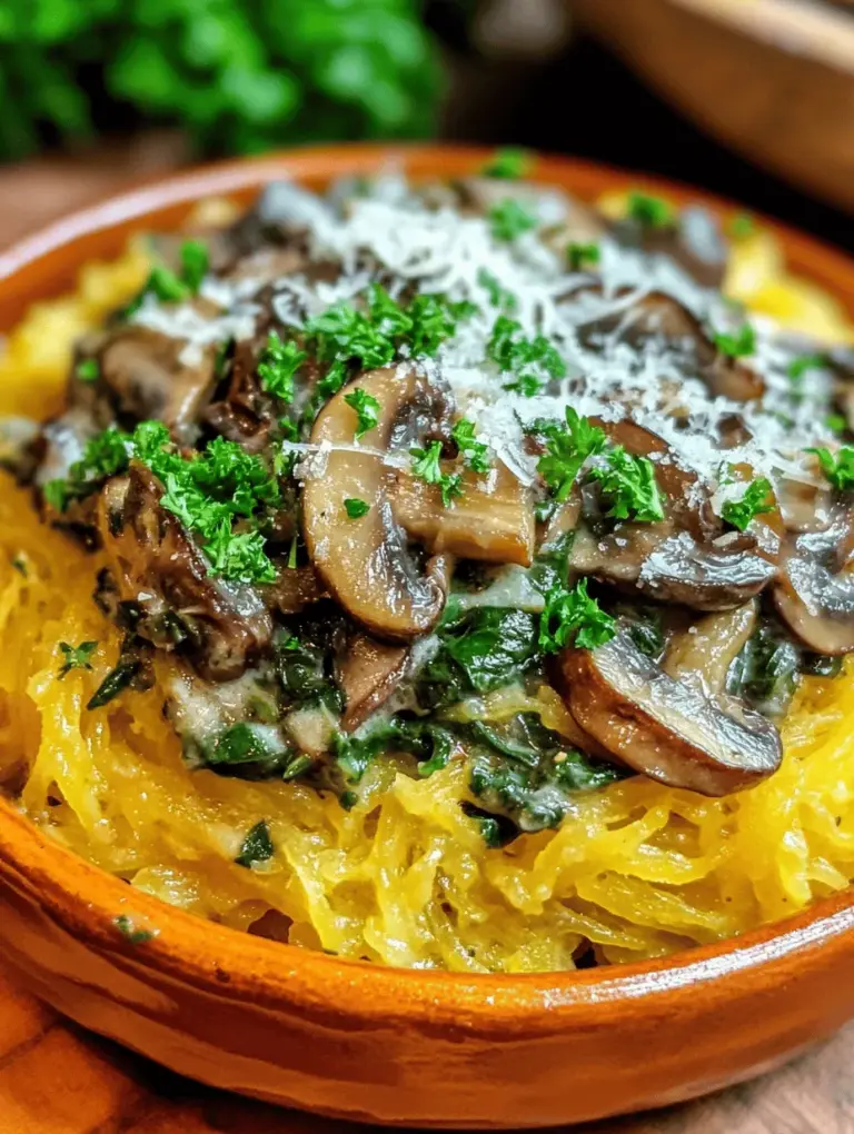 In the world of healthy eating, the quest for flavorful and satisfying dishes often leads us to innovative ingredients and creative recipes. One such delightful creation is Creamy Garlic Spinach & Mushroom Spaghetti Squash. This dish not only tantalizes your taste buds with its rich flavors but also embodies a wholesome approach to meal prep. With the savory combination of garlic, spinach, and mushrooms enveloped in a velvety creamy sauce, this recipe has quickly become a favorite among health-conscious food enthusiasts.