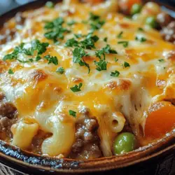 Cheesy Hamburger Casserole is a quintessential comfort food that seamlessly brings together the hearty flavors of ground beef, rich cheese, and tender pasta in one delightful dish. This casserole has gained immense popularity among families for its simplicity and heartwarming taste, making it a go-to meal for busy weeknights or cozy gatherings. The appeal of this dish lies not only in its deliciousness but also in its ability to evoke memories of home-cooked meals shared around the dining table.