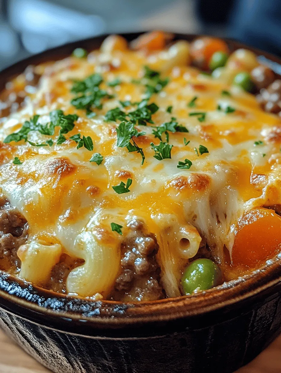 Cheesy Hamburger Casserole is a quintessential comfort food that seamlessly brings together the hearty flavors of ground beef, rich cheese, and tender pasta in one delightful dish. This casserole has gained immense popularity among families for its simplicity and heartwarming taste, making it a go-to meal for busy weeknights or cozy gatherings. The appeal of this dish lies not only in its deliciousness but also in its ability to evoke memories of home-cooked meals shared around the dining table.