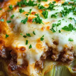 Cabbage Beef Bake Delight is a dish that perfectly embodies comfort food. This hearty casserole combines the rich flavors of ground beef, the nutritional benefits of cabbage, and the satisfying textures of rice and cheese, making it a wonderful option for family dinners or gatherings. Not only is it incredibly delicious, but this recipe also showcases the versatility of cabbage, a cruciferous vegetable that often gets sidelined in favor of more popular greens.