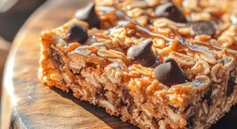 Wholesome Chocolate Chip Oatmeal Bars Recipe