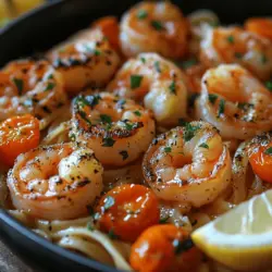 If you're looking for a quick, delicious, and vibrant dish that can be prepared in no time, look no further than One-Pan Lemon Garlic Shrimp. This delightful recipe combines succulent shrimp with the fresh, zesty flavors of lemon and garlic, making it a perfect dinner choice for busy weeknights or a casual gathering with friends. The appeal of this dish lies not only in its mouthwatering taste but also in its simplicity—everything cooks together in one pan, allowing for a harmonious blend of flavors and textures.