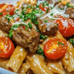 If you're searching for a meal that encapsulates both comfort and sophistication, look no further than Savory Creamy Steak Bites Pasta. This delightful dish features tender steak bites enveloped in a rich, creamy sauce, perfectly paired with al dente pasta. Imagine a plate filled with succulent pieces of steak, coated in a velvety sauce that clings to the pasta, making every bite a delightful experience.