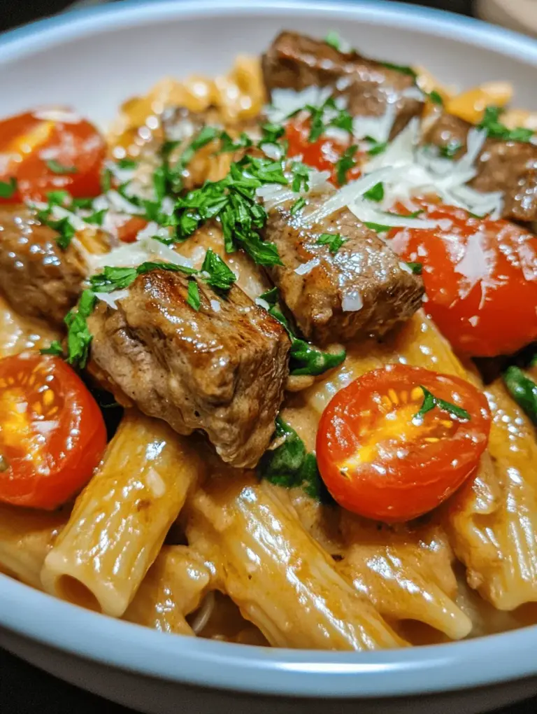 If you're searching for a meal that encapsulates both comfort and sophistication, look no further than Savory Creamy Steak Bites Pasta. This delightful dish features tender steak bites enveloped in a rich, creamy sauce, perfectly paired with al dente pasta. Imagine a plate filled with succulent pieces of steak, coated in a velvety sauce that clings to the pasta, making every bite a delightful experience.