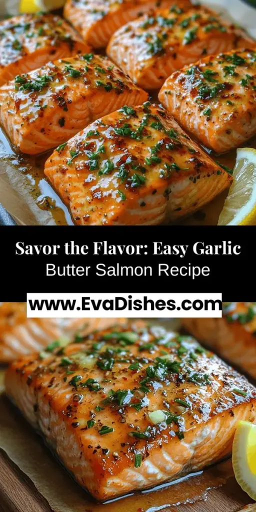 Discover the delicious Garlic Butter Salmon Delight – a quick and easy recipe that’s perfect for busy weeknights and special occasions alike. This dish showcases the rich flavors of salmon enhanced by a luscious garlic butter sauce and a hint of lemon. Packed with health benefits, including omega-3 fatty acids and high-quality protein, this nutritious meal can easily impress your family or guests. Enjoy a gourmet experience at home with minimal effort!