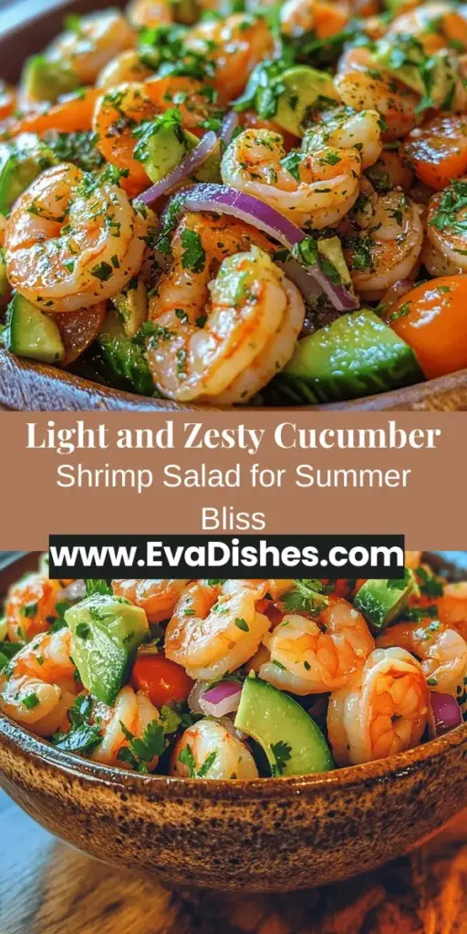 Discover the ultimate Refreshing Cucumber Shrimp Salad that celebrates summer with its vibrant flavors and nutritional benefits. This light dish features tender shrimp, crispy cucumbers, and creamy avocado, creating a satisfying meal perfect for any occasion. Ideal for picnics, lunch, or dinner parties, it's easy to prepare ahead and serves chilled for an extra refreshing bite. Dive into this healthy, colorful salad and enjoy a delicious way to nourish your body while delighting your taste buds. Perfect for warm days and gatherings!