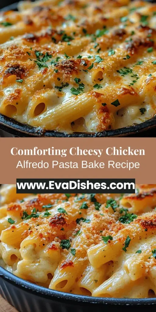 Discover the deliciousness of Cheesy Chicken Alfredo Pasta Bake, a family favorite that brings everyone together. This comforting dish features tender chicken, creamy Alfredo sauce, and perfectly cooked penne pasta, all topped with gooey cheese. Easy to prepare and customizable, you can add your favorite veggies or swap proteins based on your tastes. Perfect for weeknight dinners or special occasions, this pasta bake is sure to impress and satisfy both kids and adults alike. Enjoy the rich flavors and a delightful crunch for a truly comforting meal!