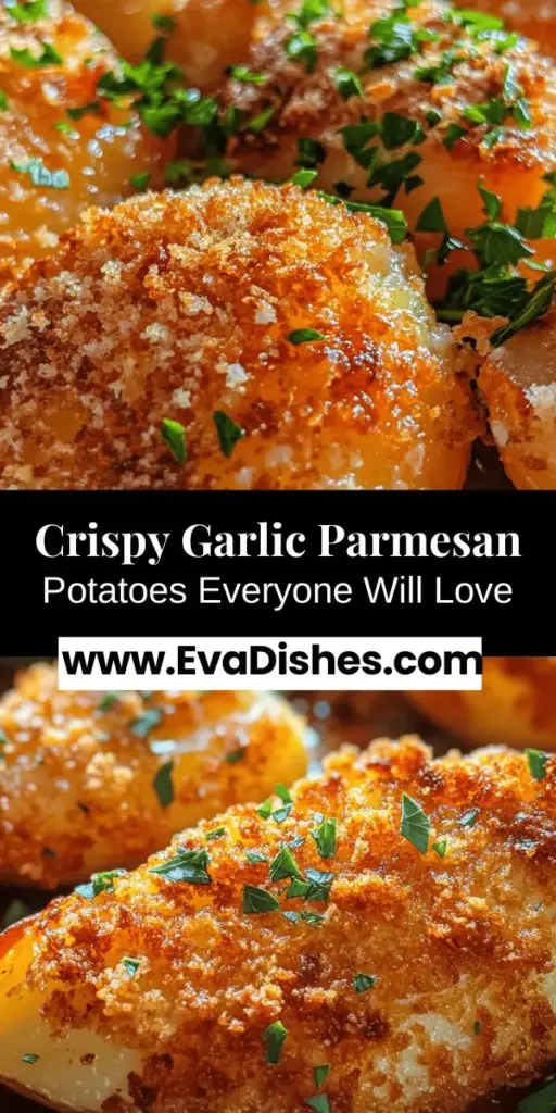 Discover the secret to irresistible crispy garlic Parmesan crusted potatoes! This crowd-pleasing side dish combines tender baby potatoes with a golden, crunchy exterior and savory garlic flavor. Learn how to achieve the perfect balance of texture and taste with fresh ingredients like Parmesan cheese, garlic, and olive oil. Ideal for pairing with meats, vegetables, or as a snack, this recipe is sure to elevate any meal. Try it and watch your dinner table shine!