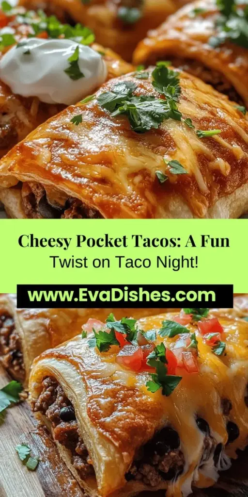 Discover the joy of Easy Loaded Cheesy Pocket Tacos, a fun twist on traditional tacos that everyone will love. Perfect for busy weeknights, these pocket-sized treats are made with convenient crescent roll dough and filled with savory ground beef or turkey, melted cheese, and zesty salsa. Customize the filling to fit your tastes, whether you're a meat lover or prefer veggies. This recipe is sure to become a delicious staple for family dinners and gatherings alike!