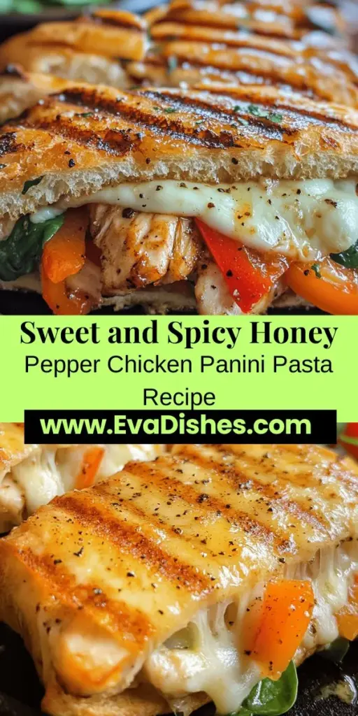 Discover the perfect fusion of flavors with our Honey Pepper Chicken Panini Pasta recipe! This delicious dish combines sweet honey, spicy pepper, tender chicken, and fresh vegetables tossed with your favorite pasta, making it ideal for any occasion. Easy to prepare, it's perfect for a quick weeknight meal or a cozy dinner with friends. Elevate your dining experience with this comforting yet exciting recipe that will leave everyone craving more! #PastaRecipe #ComfortFood #Panini #HoneyPepperChicken #CookingAtHome #FoodieDelight #EasyRecipes