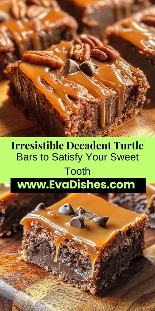 Indulge in the irresistible delight of Decadent Turtle Bars, where the classic flavors of chocolate, caramel, and pecans come together in a chewy, gooey treat. Perfect for any occasion, these dessert bars are not only easily customizable but also sure to impress your guests. With a rich and satisfying flavor profile, they promise a memorable experience in every bite. Dive into the baking process and create a personalized sweet treat that your family and friends will adore!