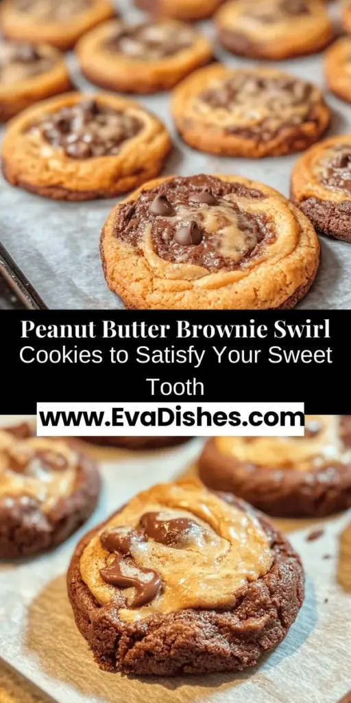 Indulge in the irresistible goodness of Peanut Butter Brownie Swirl Cookies, the perfect treat for any occasion. This delightful recipe combines creamy peanut butter with rich brownie batter, creating a chewy texture that's sure to satisfy your sweet cravings. Easy to make with simple ingredients, these cookies are a crowd-pleaser at family gatherings or festive celebrations. Bake your way to a dessert that blends nostalgia and comfort, and enjoy each scrumptious bite!