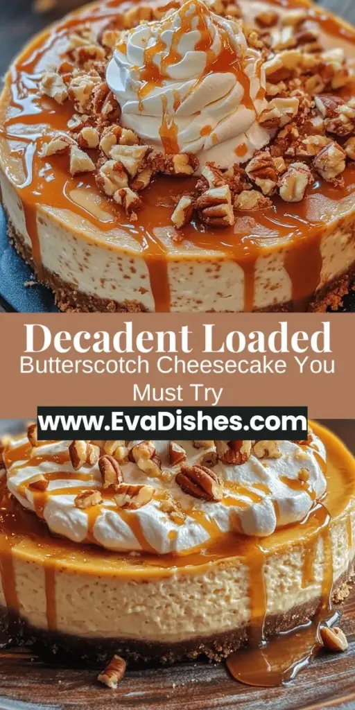 Satisfy your sweet tooth with this decadent Loaded Butterscotch Cheesecake recipe! This creamy delight combines traditional cheesecake with rich homemade butterscotch sauce for a luxurious treat that will impress your guests. With a simple graham cracker crust and easy-to-follow steps, you can create a stunning dessert perfect for any occasion. Serve it with whipped cream and a drizzle of butterscotch for an unforgettable finish!