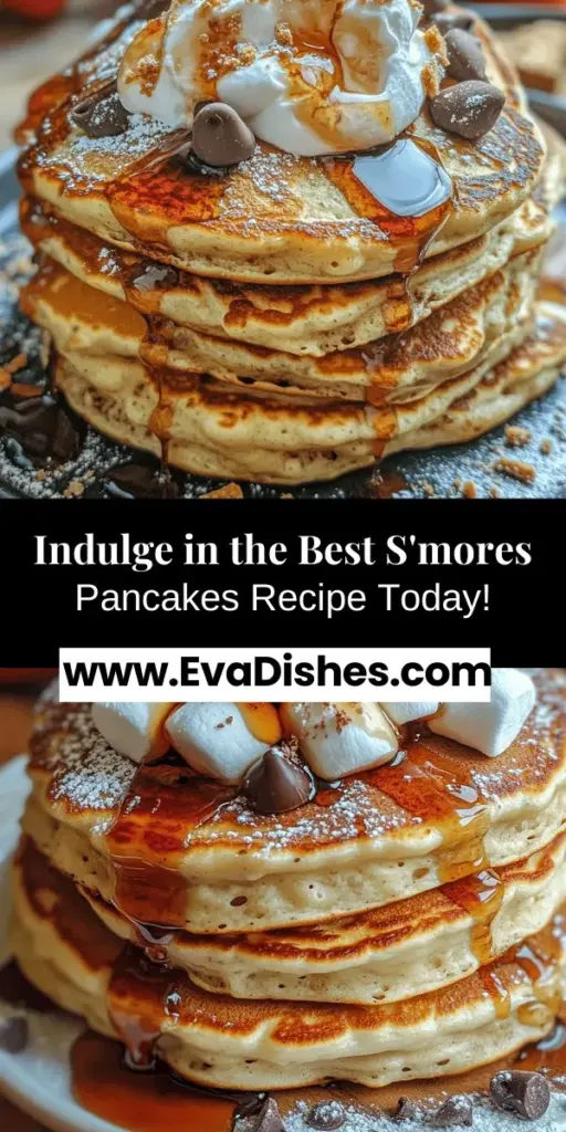 Indulge in the nostalgic flavors of summer with S'mores Pancakes! This delightful breakfast combines fluffy pancakes with melted chocolate, gooey marshmallows, and crunchy graham crackers for a tasty twist on the classic campfire treat. Easy to make, even for novice cooks, these pancakes promise to brighten your mornings. Top them with whipped cream, chocolate syrup, and fresh fruit for an irresistible breakfast experience perfect for any occasion. Enjoy a delicious start to your day!