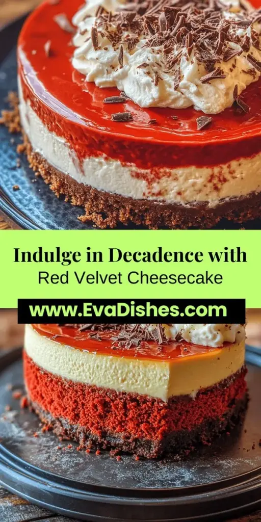 Dive into the world of indulgence with this exquisite Red Velvet Cheesecake! Combining the classic flavors of red velvet cake with creamy cheesecake, this dessert is perfect for any celebration or a sweet treat at home. Our step-by-step guide makes it easy to create a visually stunning and delicious dessert that will impress everyone. Unleash your inner baker and make memories with this delightful treat! #RedVelvet #Cheesecake #Dessert #Baking #Indulgence #SweetTreats #Recipe #HomeBaking