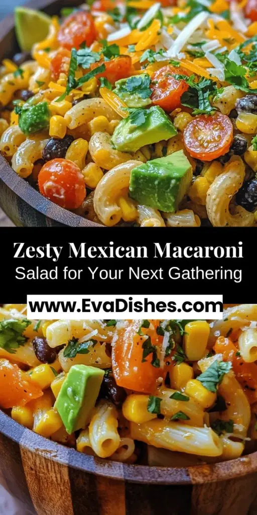 Discover a flavorful twist on a classic with Zesty Mexican Macaroni Salad! This vibrant dish combines al dente elbow macaroni with fresh vegetables, black beans, and a creamy dressing infused with lime and spices for a burst of bold Mexican flavors. Perfect for picnics, barbecues, or a quick dinner, this salad is not only delicious but also packed with nutrients. Learn how to create this colorful and satisfying dish that's sure to impress your guests!