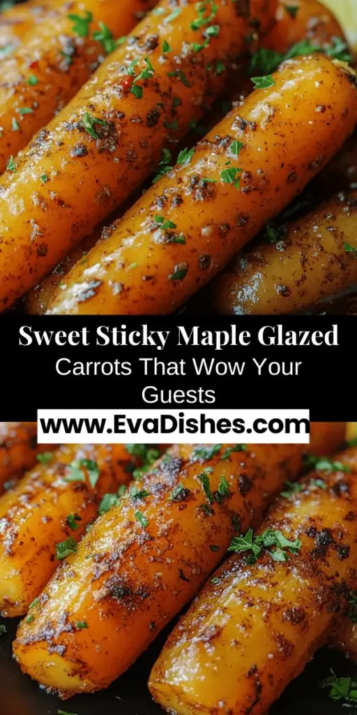 Elevate your meals with these Sweet & Sticky Maple Glazed Carrots, a simple yet scrumptious side dish. Their vibrant orange color, combined with the rich sweetness of pure maple syrup and a hint of warm spices, transforms humble carrots into a gourmet treat. Perfect for holiday gatherings or everyday dinners, this recipe is packed with nutrition and flavor. Discover how to prepare these delicious glazed carrots that everyone will love!