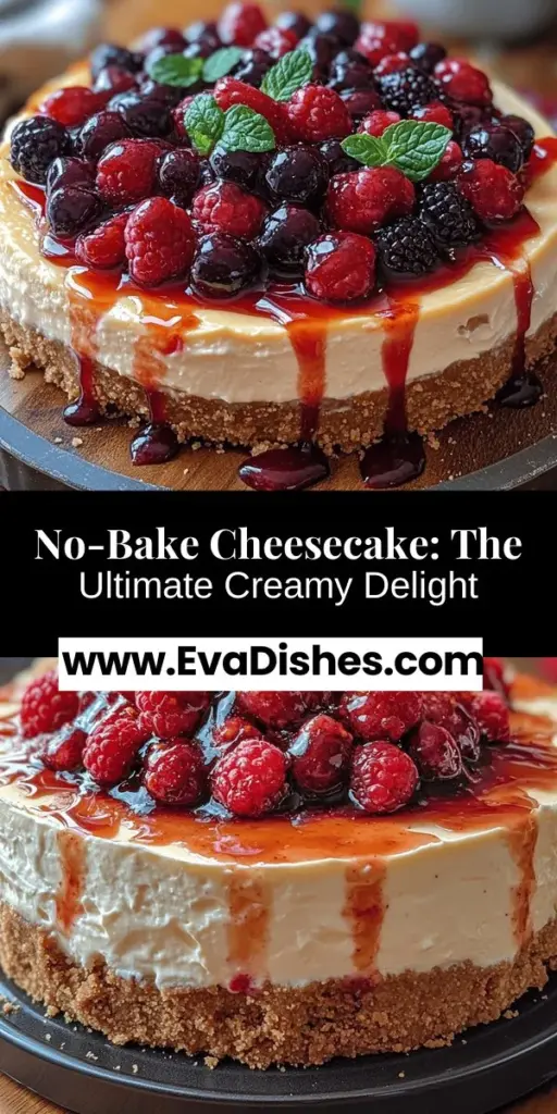 Discover the joy of making a creamy dreamy no-bake cheesecake that’s perfect for any occasion! This indulgent dessert combines a simple graham cracker crust with a luscious cream cheese filling, yielding a rich yet airy treat without the need for an oven. Ideal for summer parties or cozy nights in, the options for flavors and toppings are endless. Elevate your dessert game with this easy-to-make cheesecake that promises to impress family and friends!