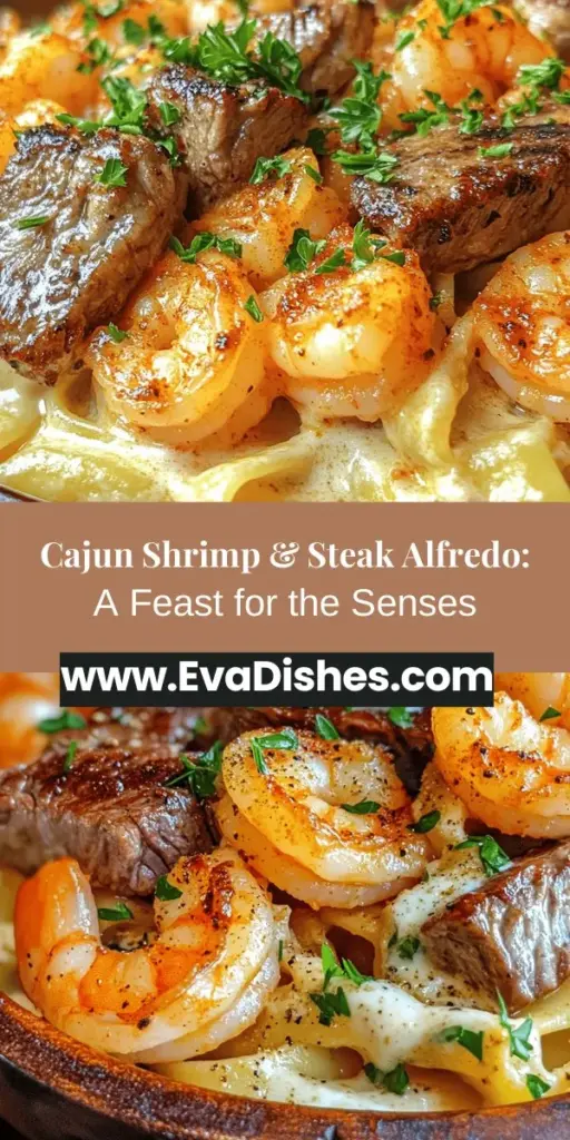 Discover the rich flavors of Cajun cuisine with this mouthwatering recipe for Cajun Shrimp & Steak Alfredo. This dish beautifully blends succulent shrimp and tender steak in a creamy Alfredo sauce, offering the perfect comfort food for any occasion. With fresh ingredients and a touch of Cajun seasoning, you'll impress your guests and indulge your taste buds. Dive into this culinary adventure and savor every bite! #CajunCuisine #Seafood #Pasta #HomeCooking #Foodie #RecipeInspiration