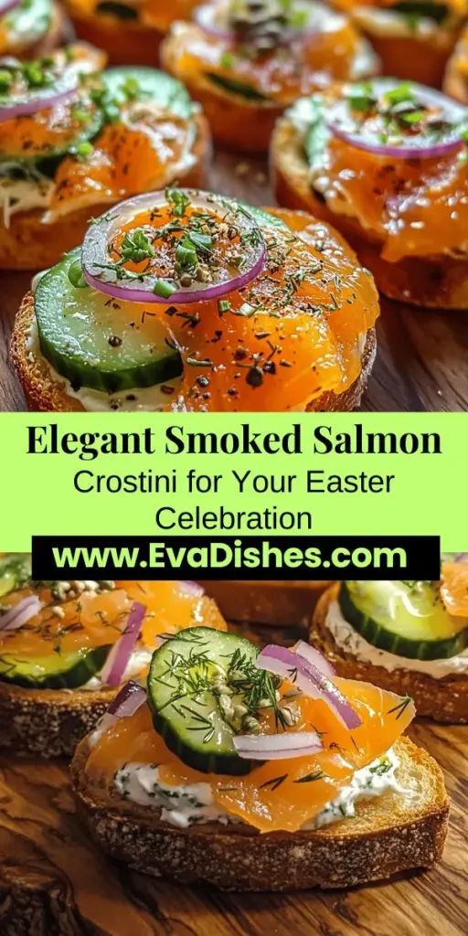 Celebrate Easter with the Best Smoked Salmon Crostini, a perfect blend of elegance and flavor for your festive gatherings. This easy-to-make appetizer features toasted baguette topped with creamy spreads, rich smoked salmon, and vibrant fresh herbs. Each bite offers a delightful crunch paired with a refreshing tang. Ideal for brunches or dinner parties, these crostini not only impress visually but also satisfy taste buds. Elevate your Easter menu and create lasting memories with this gourmet treat!