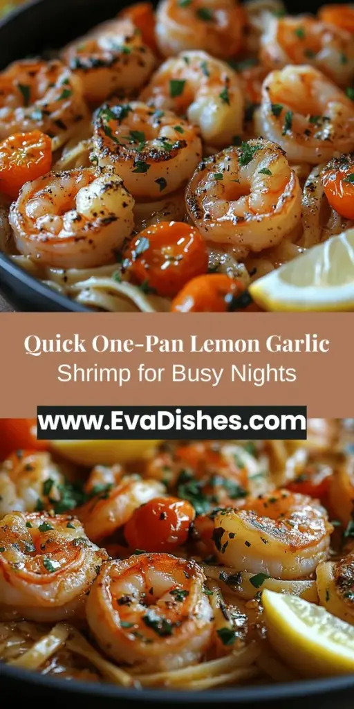 Discover the simplicity and flavor of One-Pan Lemon Garlic Shrimp, a delightful dish perfect for busy weeknights or casual gatherings. This recipe features succulent shrimp infused with zesty lemon and fragrant garlic, all cooked together for a harmonious blend of taste and texture. With minimal cleanup, it's an ideal choice for those seeking a quick yet impressive meal. Enjoy fresh cherry tomatoes and herbs for an added burst of color and nutrition. Try it tonight!