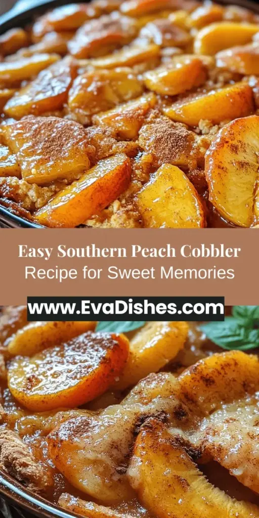 Discover the charm of Southern peach cobbler with this easy recipe that celebrates the sweet, juicy fruit in a buttery, flaky crust. Perfect for family gatherings or summer barbecues, this nostalgic dessert is a delightful treat served warm or alongside a scoop of vanilla ice cream. Learn how to select the best ripe peaches and master straightforward steps for a classic dessert that’s both comforting and delicious. Embrace the warmth of tradition with every bite!