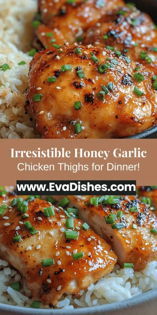 Discover the mouthwatering delight of Sweet and Sticky Honey Garlic Chicken Thighs! This easy weeknight recipe combines the rich flavors of honey, soy sauce, and garlic, resulting in juicy, tender chicken that’s sure to impress. With minimal prep and a few essential ingredients, you can create a dish that’s both satisfying and full of flavor. Perfect for busy families or anyone looking to elevate their dinner game. Bring this sticky goodness to your table tonight!