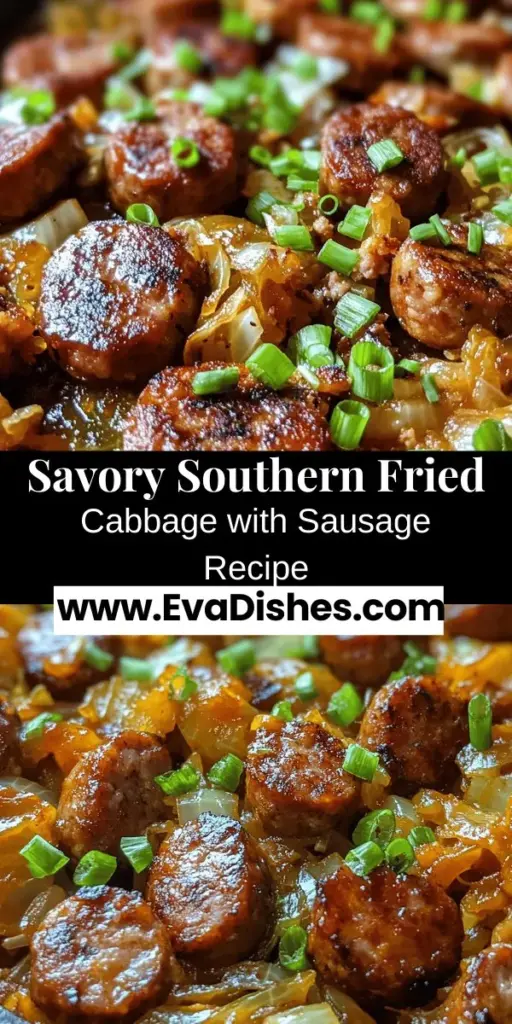 Discover the comforting flavors of Southern cooking with this Savory Southern-Style Fried Cabbage with Sausage recipe. Combining tender cabbage with hearty sausage, this dish is quick to prepare and offers a delightful blend of textures and tastes. Learn about key ingredients like cabbage, various sausages, and aromatic seasonings that enhance the dish. Perfect as a weeknight meal or a crowd-pleasing side, this recipe embodies the spirit of comfort food and brings warmth to any gathering. Enjoy cooking and sharing this delicious Southern classic!