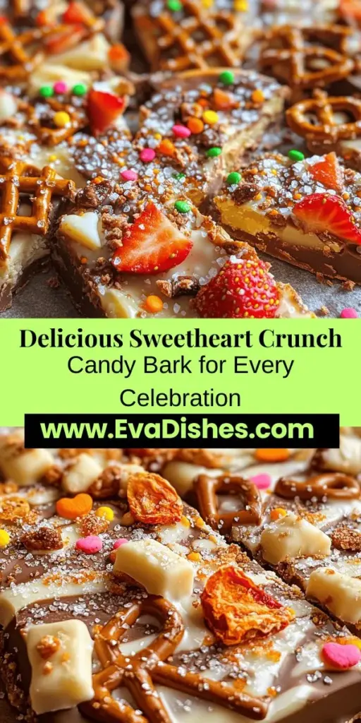 Indulge in the delightful world of Sweetheart Crunch Candy Bark, the perfect treat for any occasion! This easy-to-make confection combines rich dark chocolate and creamy white chocolate, enhanced by crunchy pretzels and fruity freeze-dried strawberries for a mouthwatering flavor experience. With festive sprinkles to top it off, this candy bark is not only delicious but visually stunning. Discover creative preparation techniques and tips to make your bark a hit at celebrations or as a sweet gift. Explore variations for every season and learn how to store your creations for lasting enjoyment!