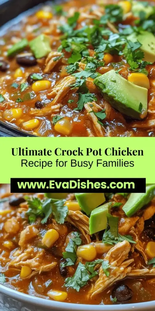 Discover a culinary delight with The Best Crock Pot Chicken You'll Ever Make. Perfect for busy days, this slow cooker recipe transforms simple, wholesome ingredients into a flavorful, hearty meal. Featuring tender chicken, vibrant vegetables, and aromatic spices, it’s both nutritious and satisfying. Easy to customize and effortless to prepare, this dish is bound to impress your family and friends while making mealtime a breeze. Join the flavorful journey today!