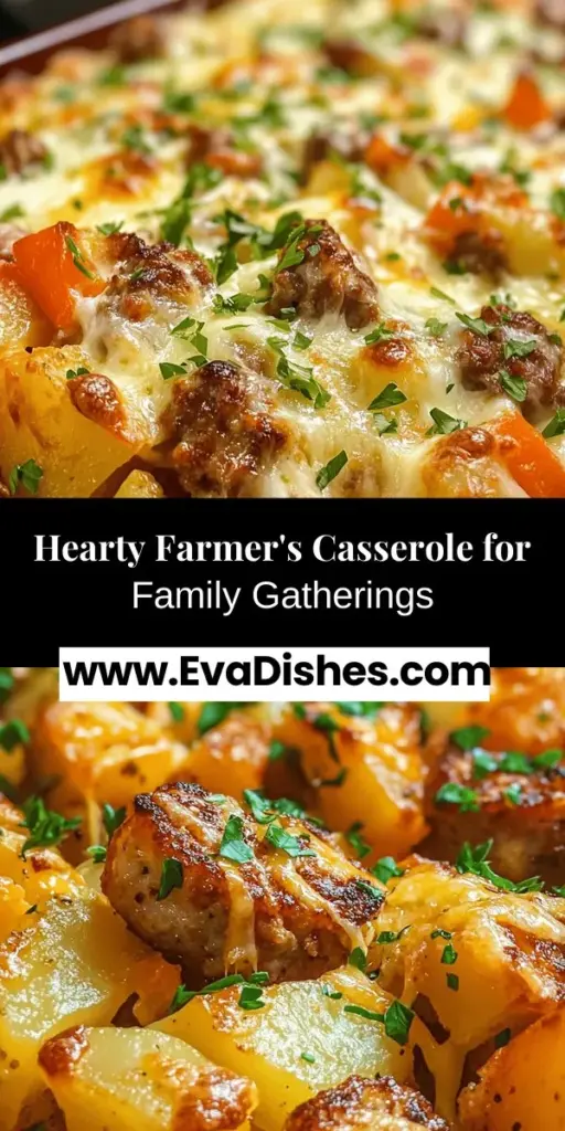 Discover the warmth of home-cooked comfort with Farmer's Casserole Delight, a versatile dish perfect for any occasion. This hearty casserole combines diced potatoes, breakfast meats, vibrant bell peppers, and rich cheddar cheese, all held together with creamy eggs and milk. Ideal for family breakfasts or weeknight dinners, it can be customized to suit different tastes and dietary needs. Unleash your creativity and enjoy a delightful meal that brings loved ones together!