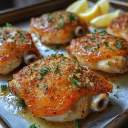 Chicken thighs have rapidly gained popularity in the culinary world, and for good reason. Unlike chicken breasts, which can sometimes be dry and lack flavor, chicken thighs are known for their juiciness and rich taste. This is particularly true when they are cooked with the skin on, as the fat renders down and keeps the meat moist throughout the cooking process. Baked Garlic Parmesan Chicken Thighs elevate this classic cut of meat, combining it with flavors that truly shine.