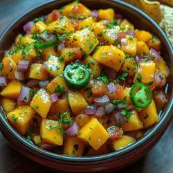 If you’re looking to elevate your culinary experience with a burst of vibrant flavors, Spicy Mango Jalapeño Salsa is the perfect addition to your kitchen repertoire. This delightful salsa offers a unique combination of sweetness from ripe mangoes, the heat of fresh jalapeños, and a medley of other fresh ingredients that together create an explosion of taste. Whether you’re hosting a summer barbecue, preparing a cozy dinner with friends, or simply craving a refreshing snack, this salsa is incredibly versatile. It pairs beautifully with grilled meats, fish tacos, and even as a topping for your favorite nachos.