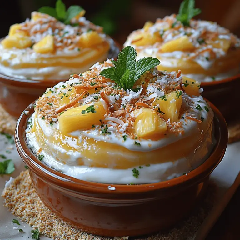 Imagine a dessert that transports you straight to a sun-kissed beach, where the gentle sound of waves lapping at the shore harmonizes with the sweet scent of ripe tropical fruits. The Tropical Paradise Pineapple Dream Dessert embodies this blissful escape, offering a delightful combination of flavors and textures that make it the perfect addition to any summer gathering. This easy-to-make dessert is not only a treat for the taste buds but also visually stunning, making it an ideal choice for special occasions, barbecues, or simply an indulgent afternoon snack.