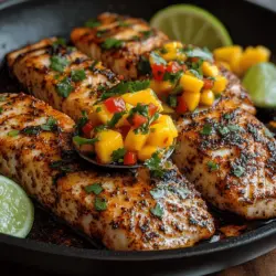 If you're on the lookout for a dish that beautifully blends spice and freshness, then Spicy Blackened Tilapia with Refreshing Mango Salsa is the perfect recipe for you. This vibrant dish not only tantalizes the taste buds but also offers a feast for the eyes with its bright colors and appealing presentation. The combination of the smoky, spicy tilapia paired with the sweet, tangy mango salsa makes for a harmonious balance that captivates anyone who takes a bite.