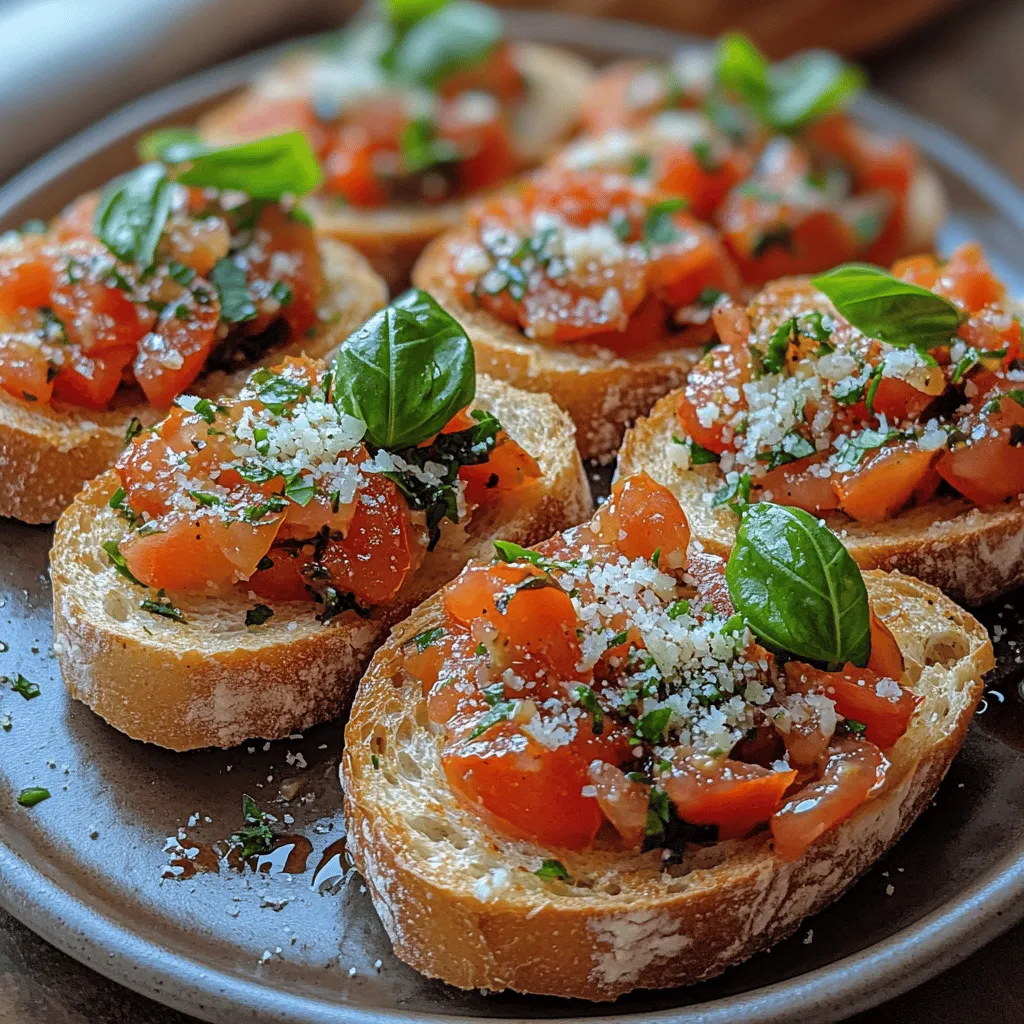 Bruschetta is a classic Italian appetizer that beautifully showcases the simplicity and richness of fresh ingredients. Originating from the central and southern regions of Italy, this dish has gained worldwide popularity for its vibrant flavors and easy preparation. The name “bruschetta” derives from the Italian word “bruscare,” which means “to toast.” Traditionally, it consists of grilled bread rubbed with garlic and topped with a variety of ingredients. This article presents "The Best Ever Tomato Basil Bruschetta," a dish that combines ripe heirloom tomatoes, fragrant basil, and a hint of garlic atop perfectly toasted bread.