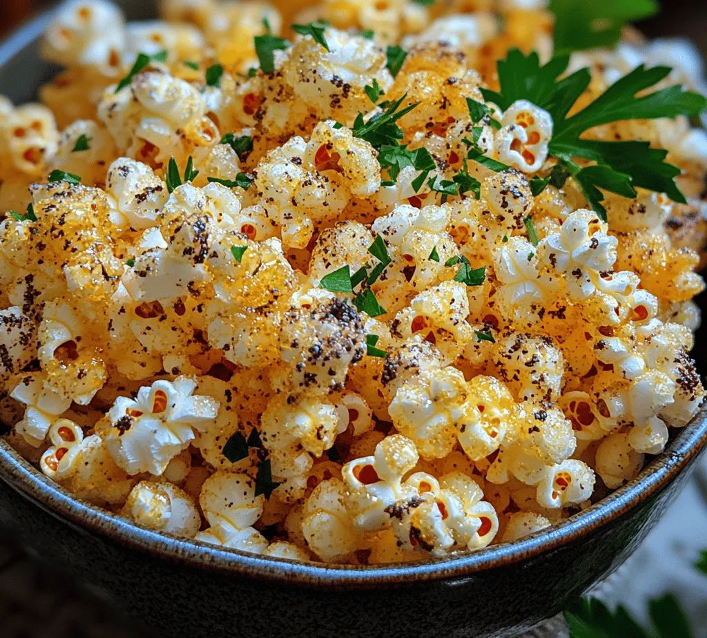 Welcome to the delightful world of gourmet popcorn, where classic movie night snacks get an upscale makeover! Our Truffle Parmesan Popcorn recipe transforms the humble popcorn into a luxurious treat, perfect for those cozy evenings spent watching your favorite films or hosting friends for a game night. Imagine the enticing aroma of truffle oil wafting through your home, combined with the savory umami of freshly grated Parmesan cheese. This easy-to-make snack elevates your ordinary movie night into an extraordinary culinary experience.