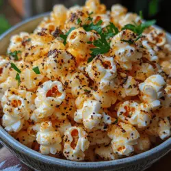 Welcome to the delightful world of gourmet popcorn, where classic movie night snacks get an upscale makeover! Our Truffle Parmesan Popcorn recipe transforms the humble popcorn into a luxurious treat, perfect for those cozy evenings spent watching your favorite films or hosting friends for a game night. Imagine the enticing aroma of truffle oil wafting through your home, combined with the savory umami of freshly grated Parmesan cheese. This easy-to-make snack elevates your ordinary movie night into an extraordinary culinary experience.