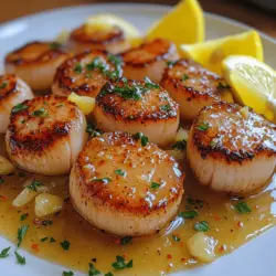 When it comes to elegant yet simple seafood dishes, few can rival the charm of pan-seared scallops with lemon butter. This exquisite recipe not only highlights the tender, sweet nature of fresh scallops but also allows home cooks to showcase their culinary skills without requiring extensive time or effort. The sizzling sound of scallops hitting a hot pan, the buttery aroma wafting through the kitchen, and the bright, zesty flavors of lemon combine to create a dish that is as delightful to behold as it is to savor.