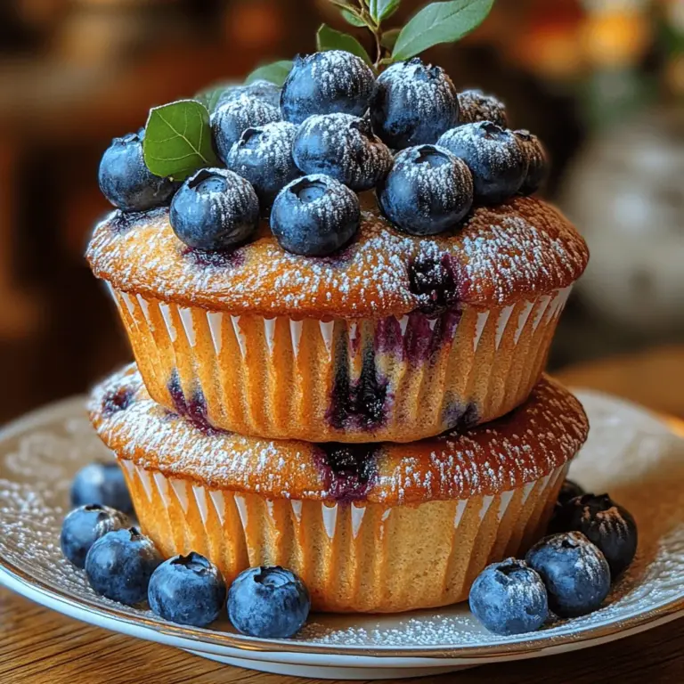 There’s something incredibly comforting about the aroma of fresh blueberry muffins wafting through the kitchen. Whether they’re served warm for breakfast, as a delightful snack, or as a sweet dessert, blueberry muffins are a beloved treat that can brighten any day. This recipe for the most delicious blueberry muffins is designed to be simple yet rewarding, making it accessible for bakers of all skill levels. Bursting with juicy blueberries and a subtle hint of lemon zest, these muffins promise to deliver a burst of flavor in every bite.