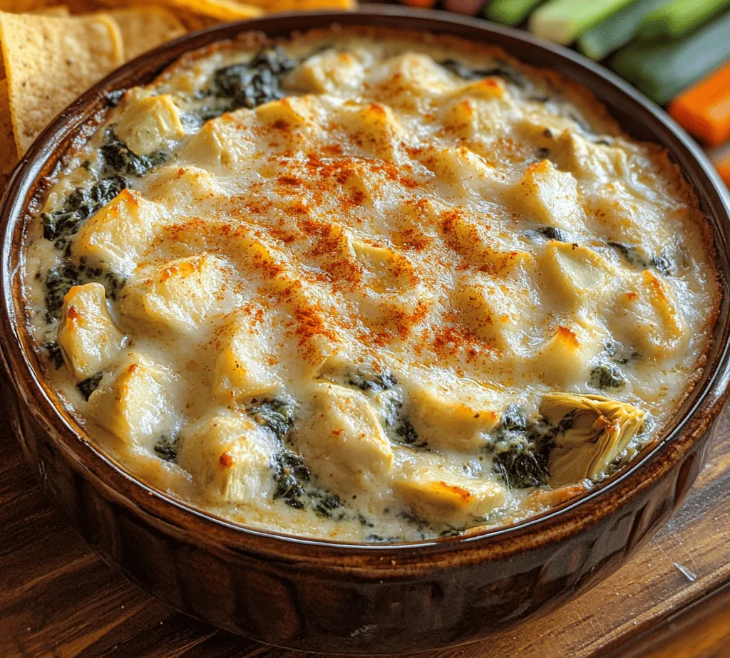 Discover the savory delight of The Ultimate Spinach & Artichoke Dip, a classic appetizer that has captured the hearts and taste buds of many. This dish combines the earthy flavor of fresh spinach with the unique taste of tender artichokes and creamy cheeses, creating a mouthwatering experience that is both comforting and indulgent. Whether you're hosting a gathering, cheering on your favorite team during game day, or enjoying a cozy night in, this dip is an easy-to-make crowd-pleaser that will have everyone coming back for more.