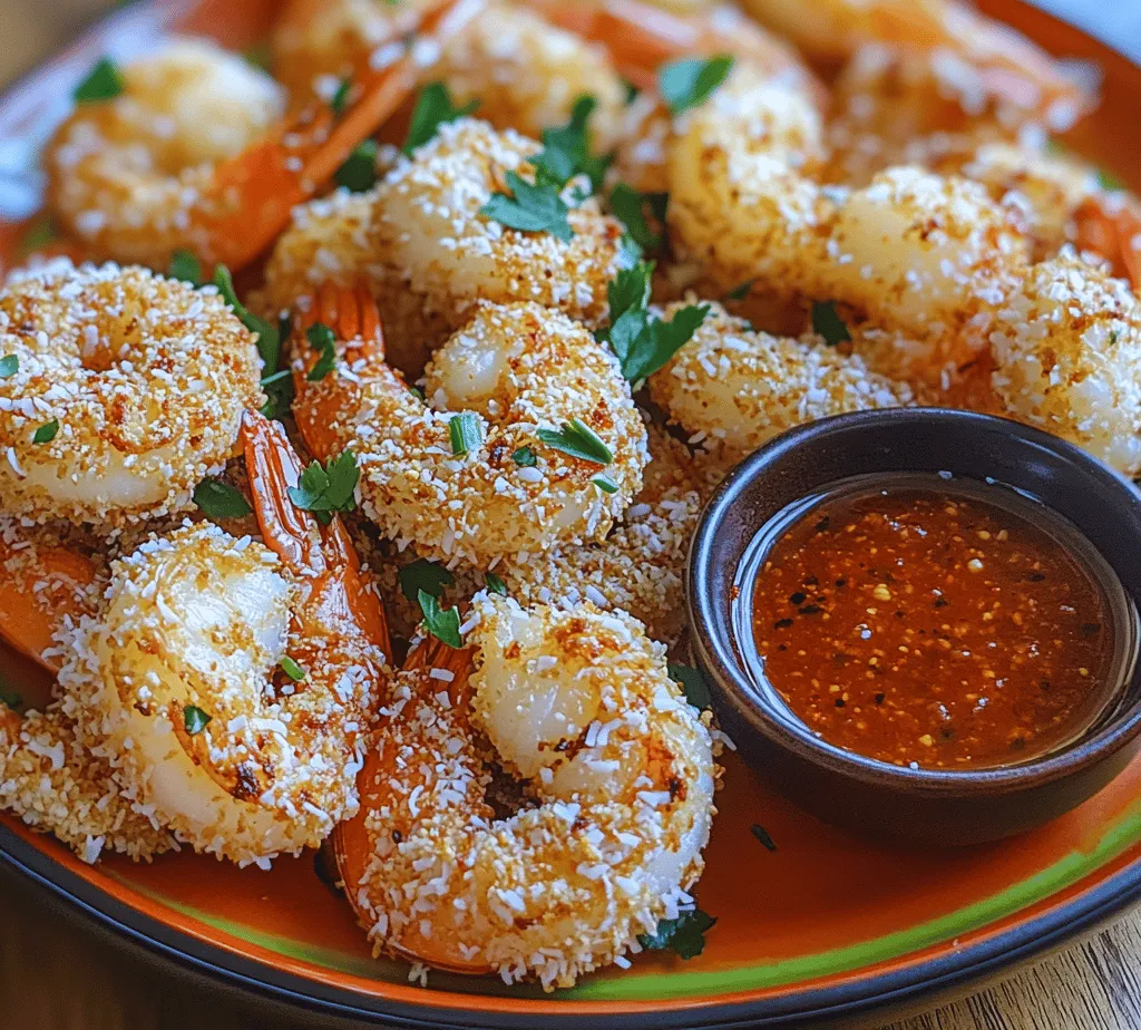 Before diving into the delicious world of coconut shrimp, start with the shrimp itself. The first crucial step is to ensure that your shrimp are properly prepared. Patting the shrimp dry with paper towels is not just a minor detail; it plays a significant role in achieving that coveted crispy texture. Moisture on the surface of the shrimp can lead to steaming rather than frying, which can compromise the crunchiness of your final dish. Taking just a few moments to remove excess moisture will help the breading adhere better and allow the shrimp to crisp up beautifully in the air fryer.