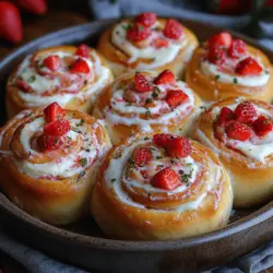 Imagine waking up to the warm, enticing scent of freshly baked cinnamon rolls, but with a twist that elevates them to a new level of indulgence—introducing the Strawberry Cheesecake Cinnabon Rolls. This delightful recipe combines the soft, fluffy texture of classic cinnamon rolls with the creamy richness of cheesecake and the bright, fruity flavor of fresh strawberries. It’s a dessert that not only tempts your taste buds but also captivates your senses with its beautiful presentation.