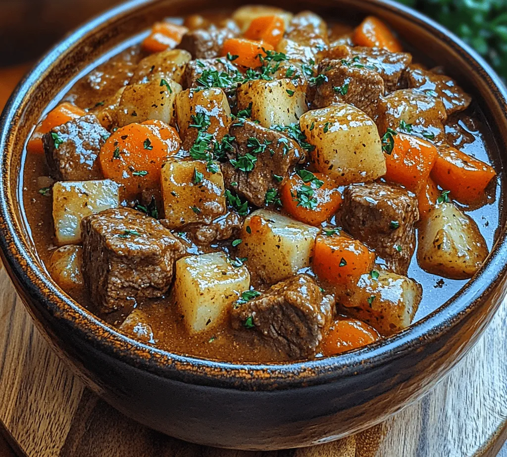 Slow cooker beef stew is more than just a dish; it’s a warm embrace on a cold day, a nostalgic reminder of home-cooked meals shared with family, and a simple yet satisfying solution for busy weeknights. This quintessential comfort food offers an abundance of flavors and textures, with tender chunks of beef mingling with hearty vegetables, all simmered to perfection in a rich, savory broth. Whether you're gathering friends for a hearty meal or seeking solace in a bowl after a long day, this beef stew recipe is your go-to choice.