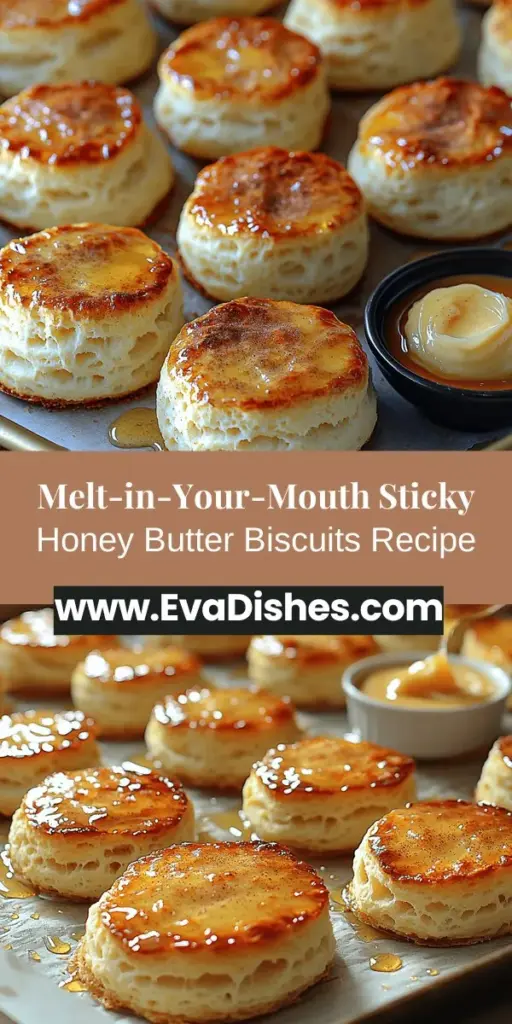 Discover the comforting joy of homemade Sticky Honey Butter Biscuits that transform a classic treat into an extraordinary delight. With a flaky texture and the rich sweetness of honey butter, these biscuits are perfect for breakfast, brunch, or anytime snacking. Learn the art of biscuit making, from selecting quality ingredients to mastering techniques. Bake a batch and enjoy the heavenly aroma and melt-in-your-mouth experience that'll have everyone coming back for seconds!