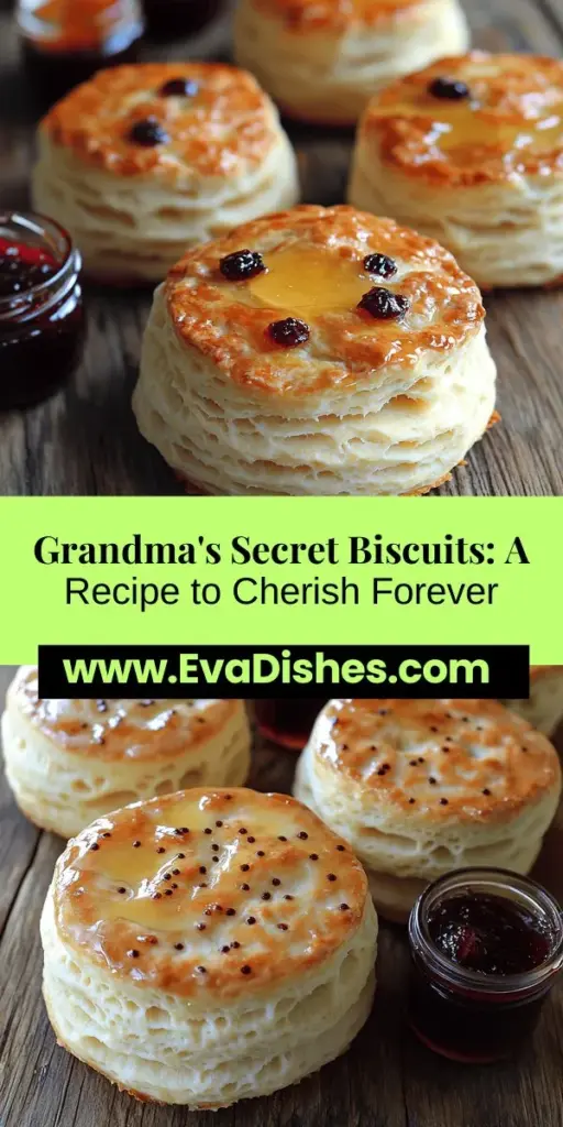 Discover the heartwarming art of biscuit-making with Grandma's Secret Biscuits Recipe. This cherished family favorite blends simplicity with nostalgia, offering light, fluffy biscuits that fill your kitchen with warmth. Learn the essential ingredients like all-purpose flour and buttermilk, plus step-by-step instructions to create the perfect biscuit. Ideal for any meal, these biscuits are more than just food—they're a tradition filled with love and family memories. Enjoy the joy of baking and explore the comforts of home with each delicious bite.