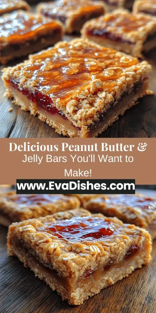 Indulge in the comforting flavors of peanut butter and jelly with these delicious Peanut Butter & Jelly Bars! This simple recipe transforms a classic sandwich into a satisfying dessert, perfect for snacks or breakfast. With a delightful mix of creamy peanut butter, fruity jam, and a crumbly texture, each bite is pure bliss. Easy to make and customizable with your favorite jams and nut butters, these bars are sure to become a beloved treat in your home.