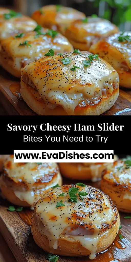 Discover the ultimate comfort food with these Cheesy Ham & Delightful Slider Bites! Perfect for gatherings, game days, or family dinners, these mini sandwiches delight with savory smoked ham and gooey melted cheese tucked inside soft Hawaiian rolls. Easy to prepare and incredibly versatile, you can customize them with your favorite ingredients. Serve them warm for a communal experience that encourages sharing and connection. Dive into this tasty recipe that promises to impress at any occasion!