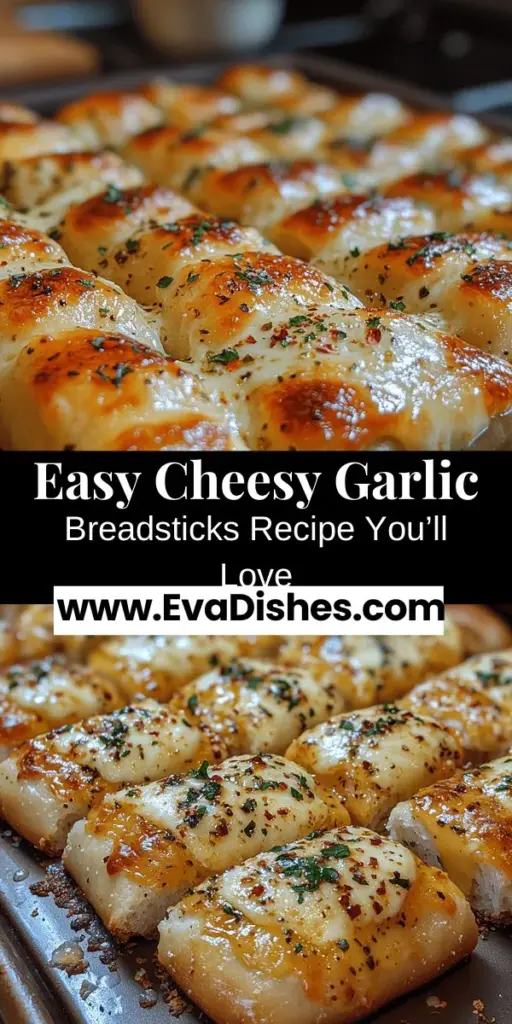 Transform your meals with the irresistible allure of homemade cheesy garlic breadsticks! This simple recipe combines gooey cheese, rich garlic, and fluffy bread for the perfect appetizer or side dish. Enjoy the satisfaction of baking from scratch while customizing flavors to your liking. Learn the key ingredients and essential techniques to create delicious breadsticks that will impress friends and family. Dive into the delightful world of baking with this step-by-step guide and indulge in the mouthwatering experience of cheesy garlic goodness!